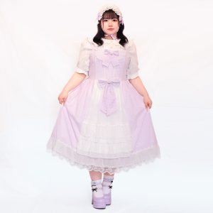 大きいサイズレディースプリンセスのお出かけギンガムチェック柄ジャンスカワンピース（3-5L相当ワンサイズ）/Taberunosky（タベルノスキー）