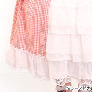 大きいサイズレディースプリンセスのお出かけギンガムチェック柄ジャンスカワンピース（3-5L相当ワンサイズ）/Taberunosky（タベルノスキー）