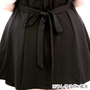 Baby Doom（ベイビードーム）・ブラックセットアップ（3L/4L/5L）/Taberunosky（タベルノスキー）大きいサイズ　地雷服　ぽっちゃり女子　後ろリボン