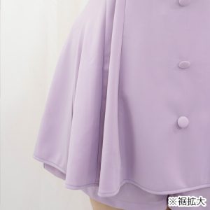 Baby Doom（ベイビードーム）・パープルセットアップ（3L/4L/5L）/Taberunosky（タベルノスキー）大きいサイズの地雷服　ぽっちゃり女子裾拡大