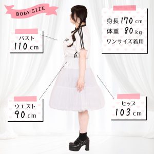 120cmまでOK！パニエスカート/チュチュ65cm(大きいサイズ3L~5L相当