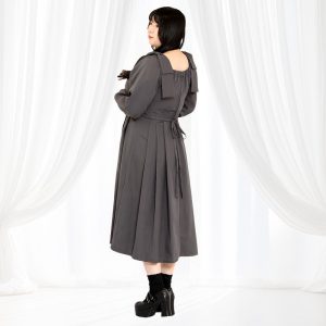 シュガーグレーボンボン・リボンワンピース（3L/4L/5L/6L）/Taberunosky（タベルノスキー）